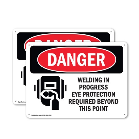 Signmission 7 in Height, 10 in Width, Aluminum, Rectangle OS-2PACK-DS-A-710-L-1623